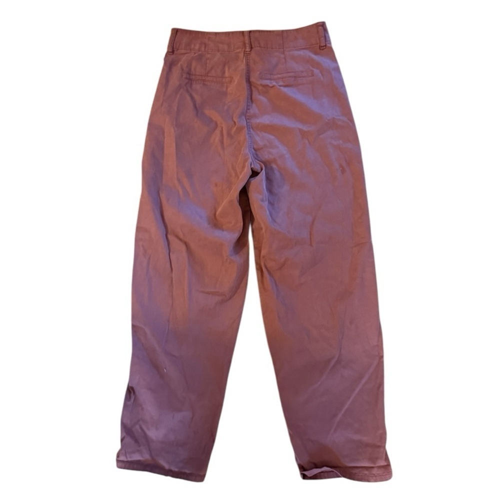 JOIE Womens High-Waisted Cotton Tencel Wide Leg Chinos in BurgundyMauve SIZE 6 - Picture 4 of 9